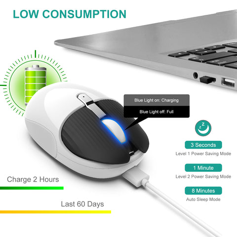 Rechargeable mouse white