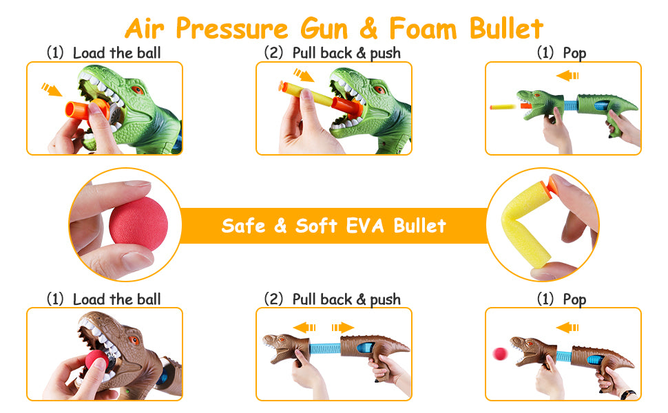 How to play our Dinosaur Shooting Gun?