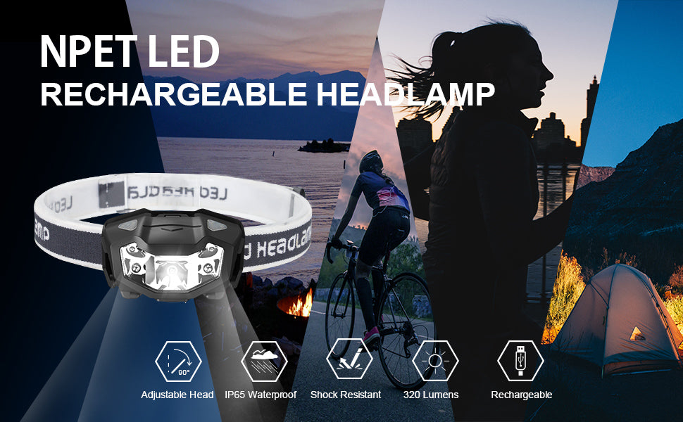 npet rechargeable headlamp