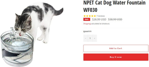 npet wf030 cat water fountain