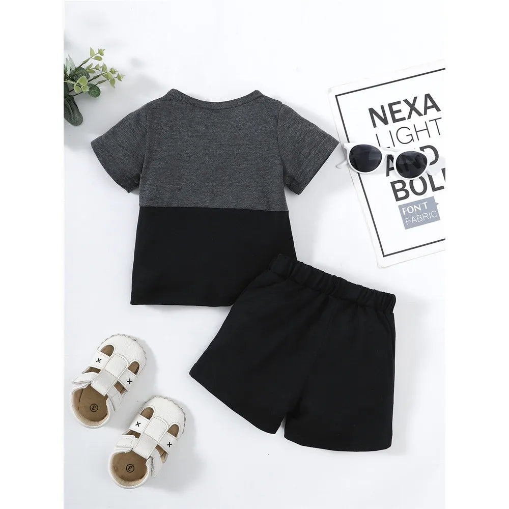 1-4 Years Toddler Clothing Baby Boy - 2PCS Summer Sport 2PCS Outfit - Casual Clothes Set Short Sleeve Top + Shorts