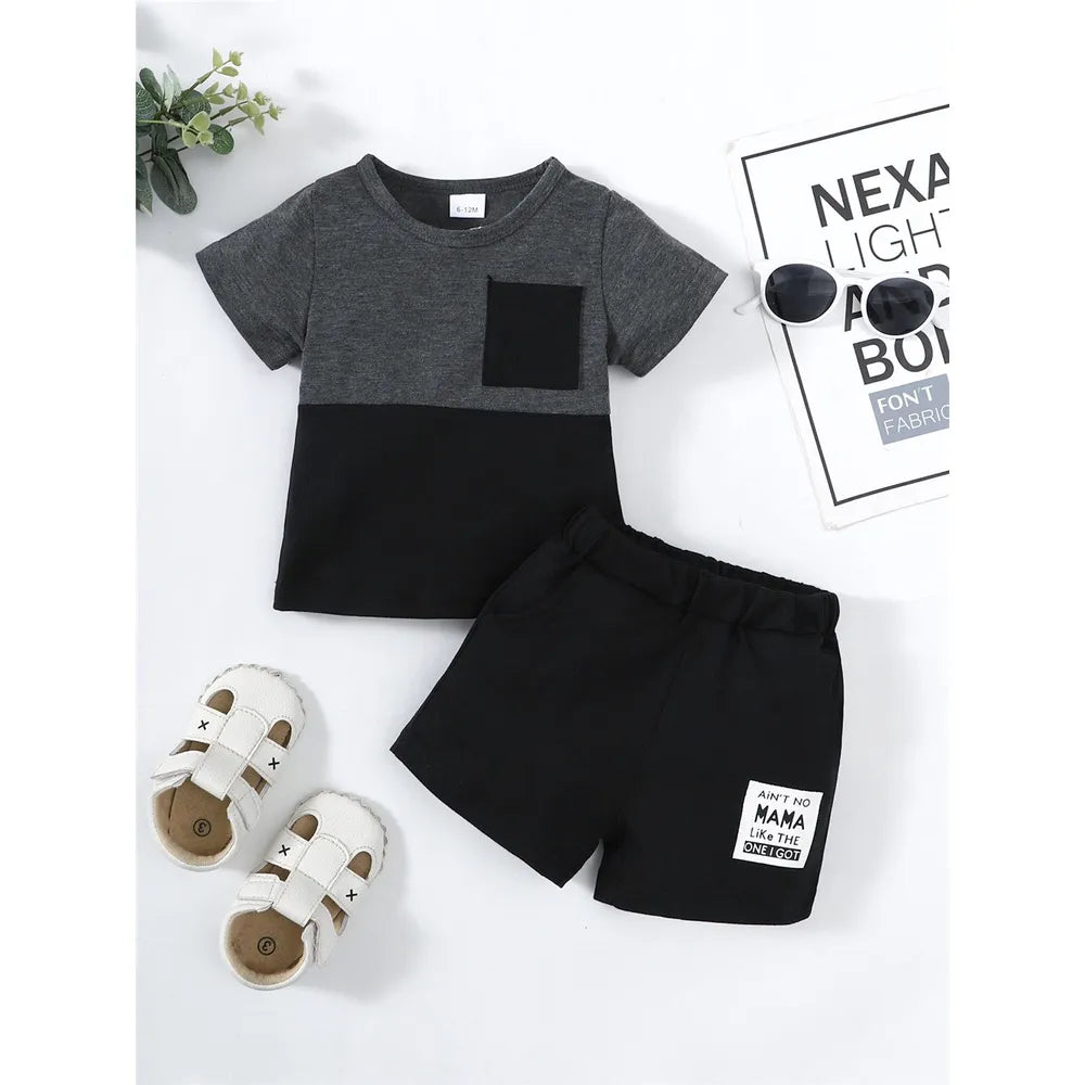 1-4 Years Toddler Clothing Baby Boy - 2PCS Summer Sport 2PCS Outfit - Casual Clothes Set Short Sleeve Top + Shorts