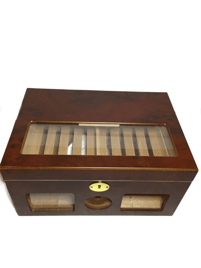 Locking Wooden Cigar Box