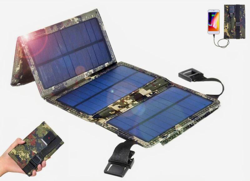 SMAXPro? Solar Power Bank: Folding Portable Phone Charger for Outdoors