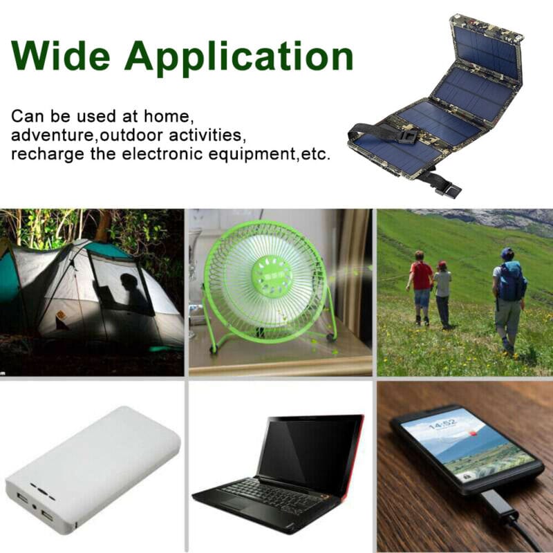 SMAXPro? Solar Power Bank: Folding Portable Phone Charger for Outdoors