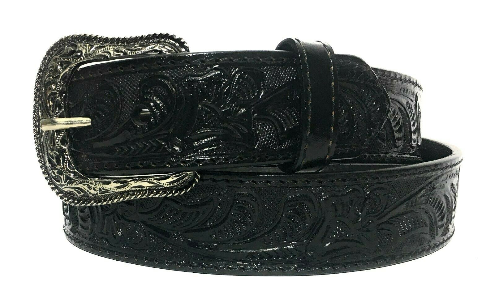 MRoyale? Embossed Western Leather Belt | Floral Tulip, Cowboy Rodeo, 4 Colors