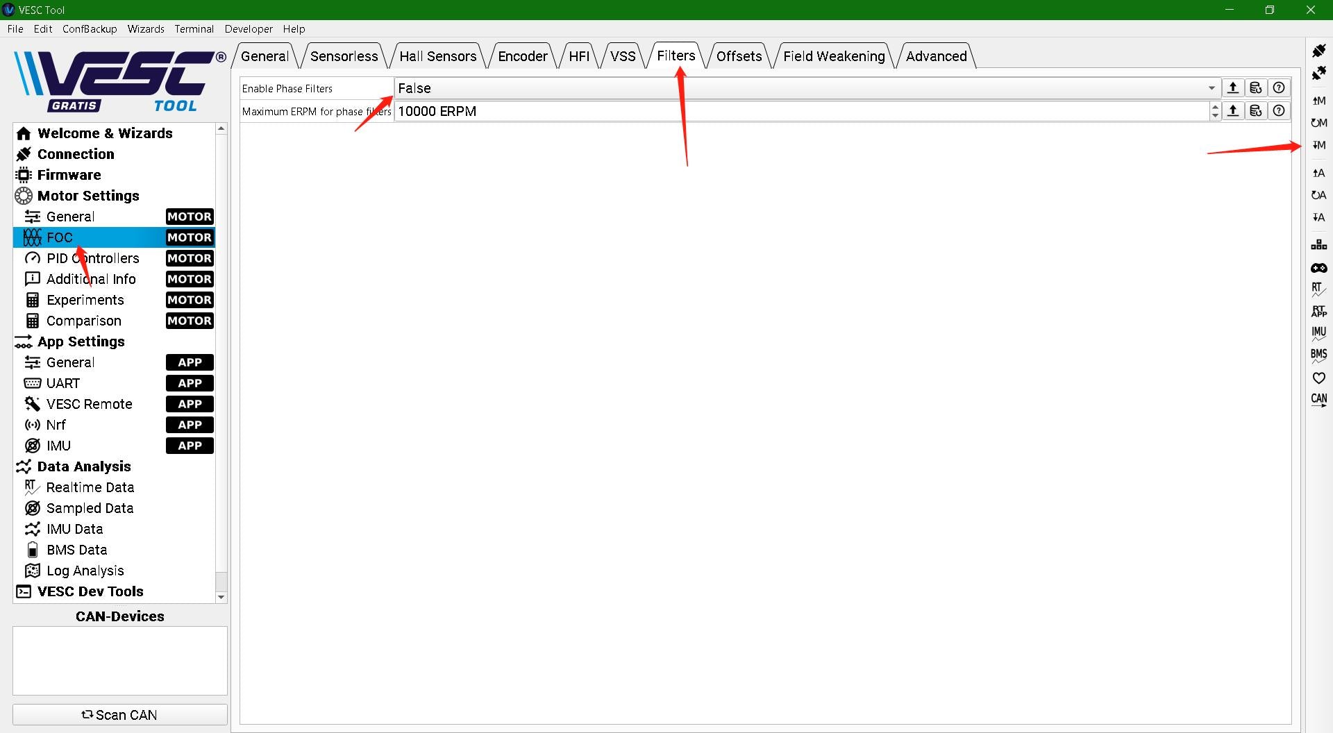 disable phase filter