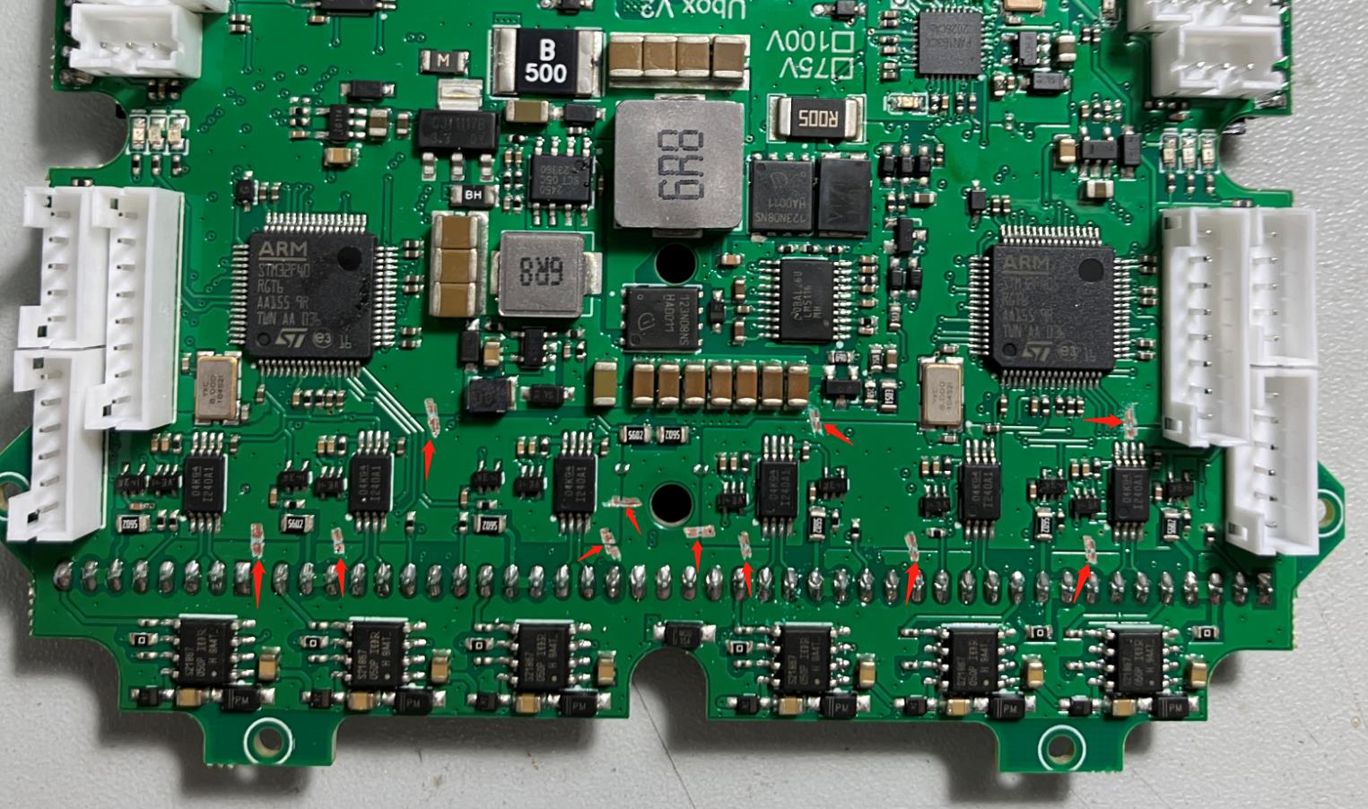 Scrape off the coating of logic PCB