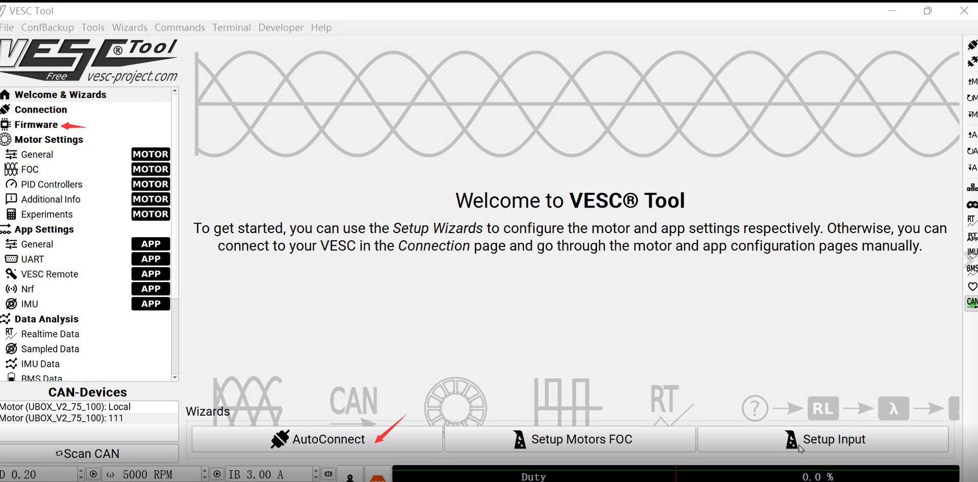Step4: how to update firmware in a vesc?