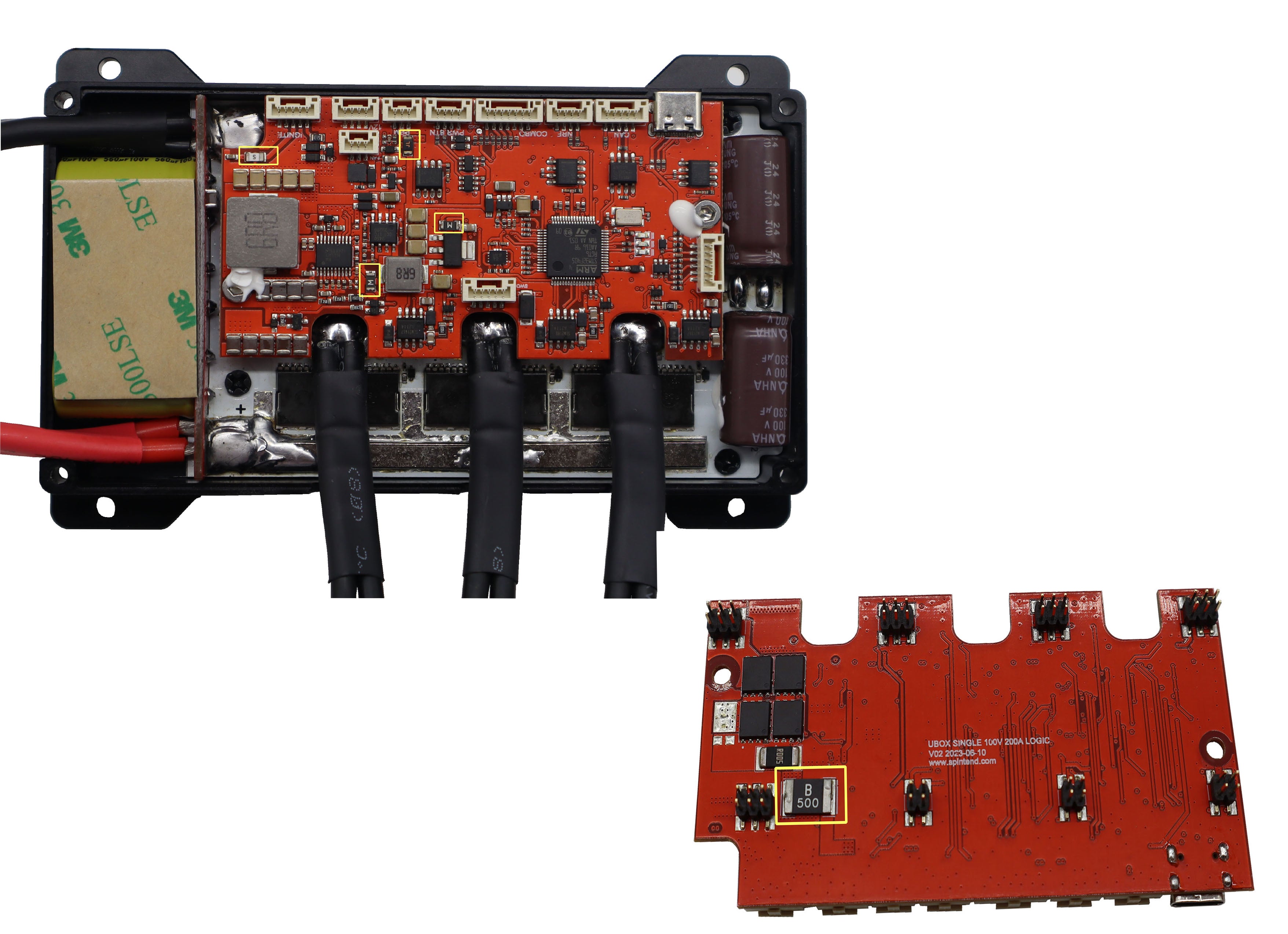 ubox alum 85v 200A all 12v 5v 3.3 v are protected by fuse