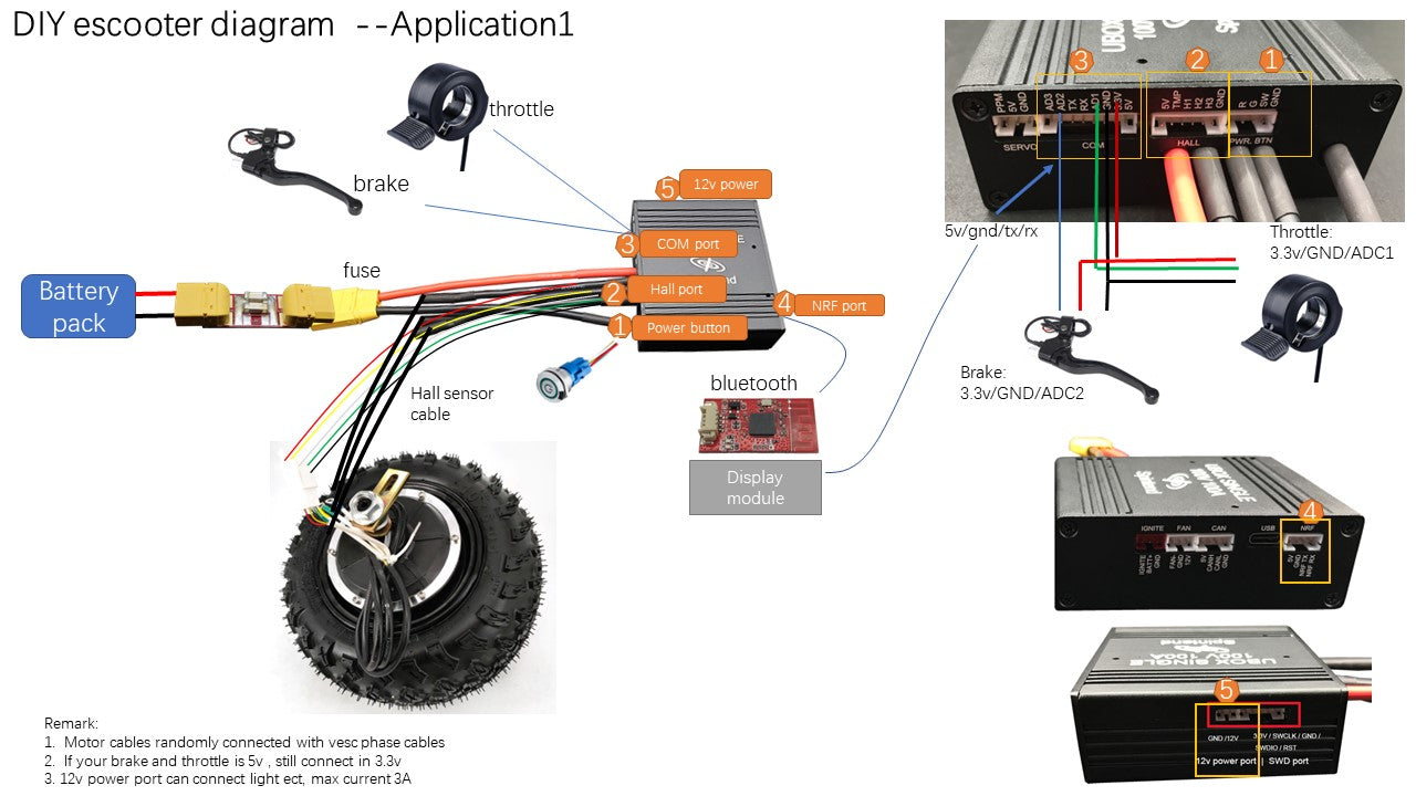 single ubox 100v 100a wiring diagram on diy escooter