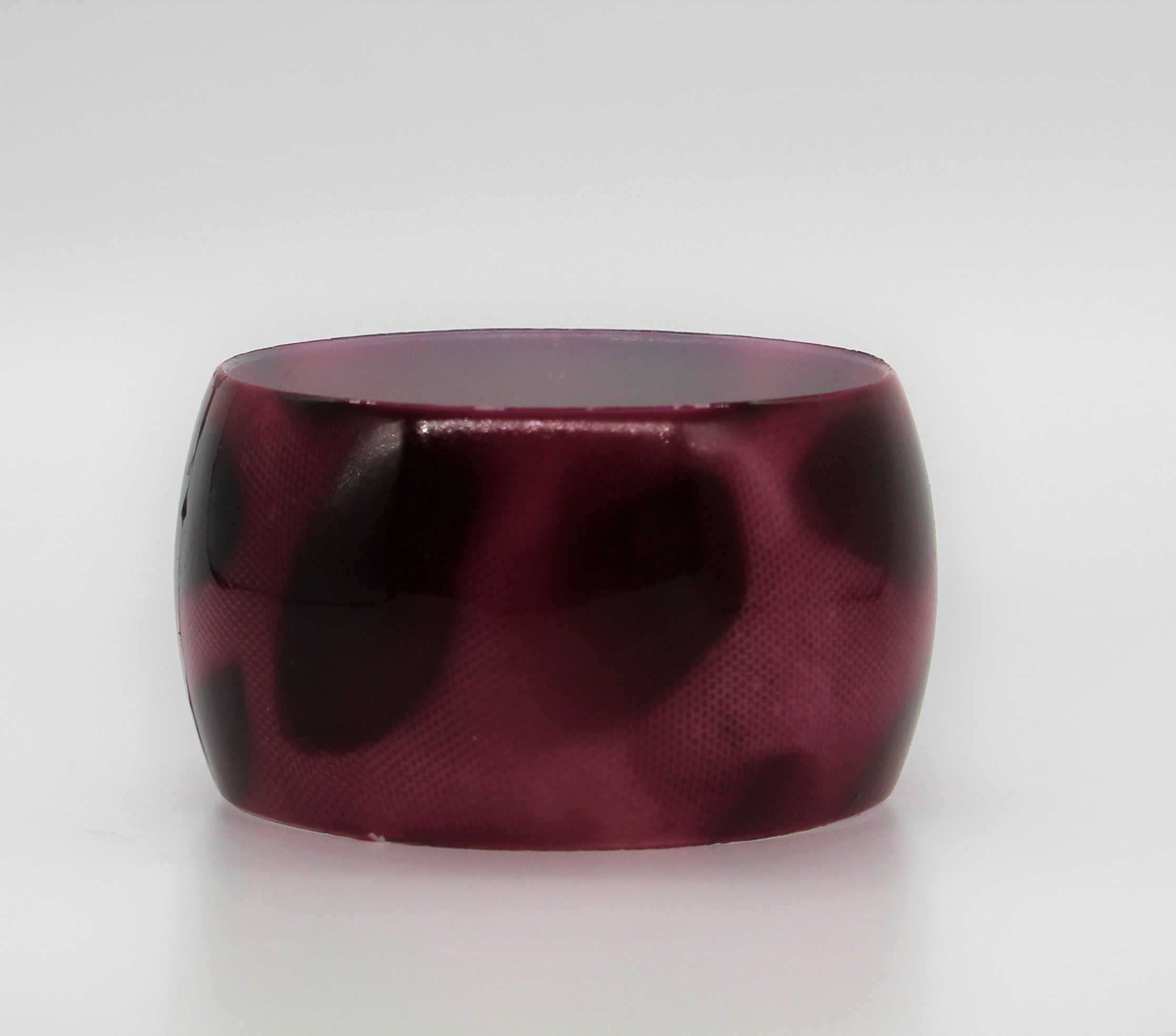 Chunky Retro Plum Color Bangle Bracelet