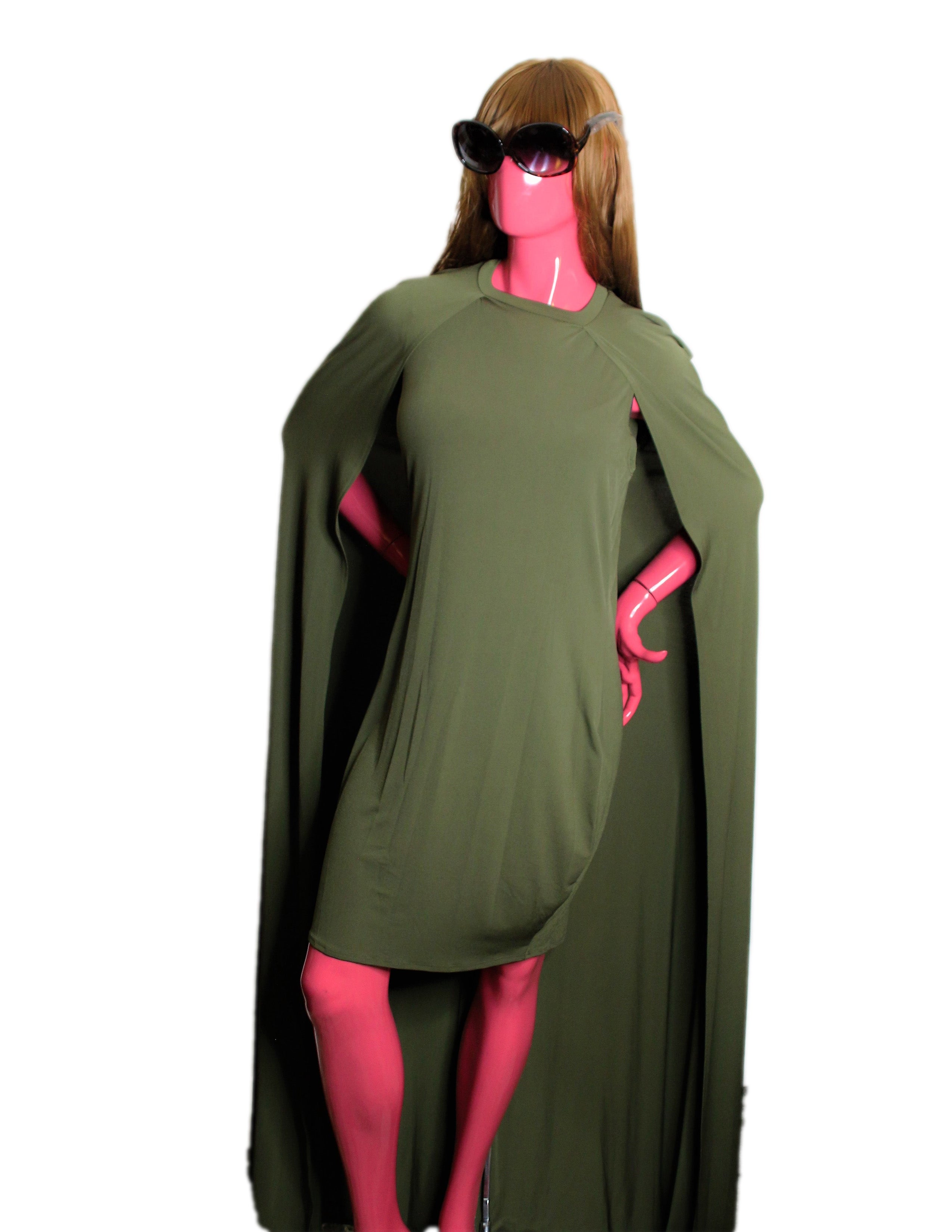 Quum Plus Size  Cape Back Dress