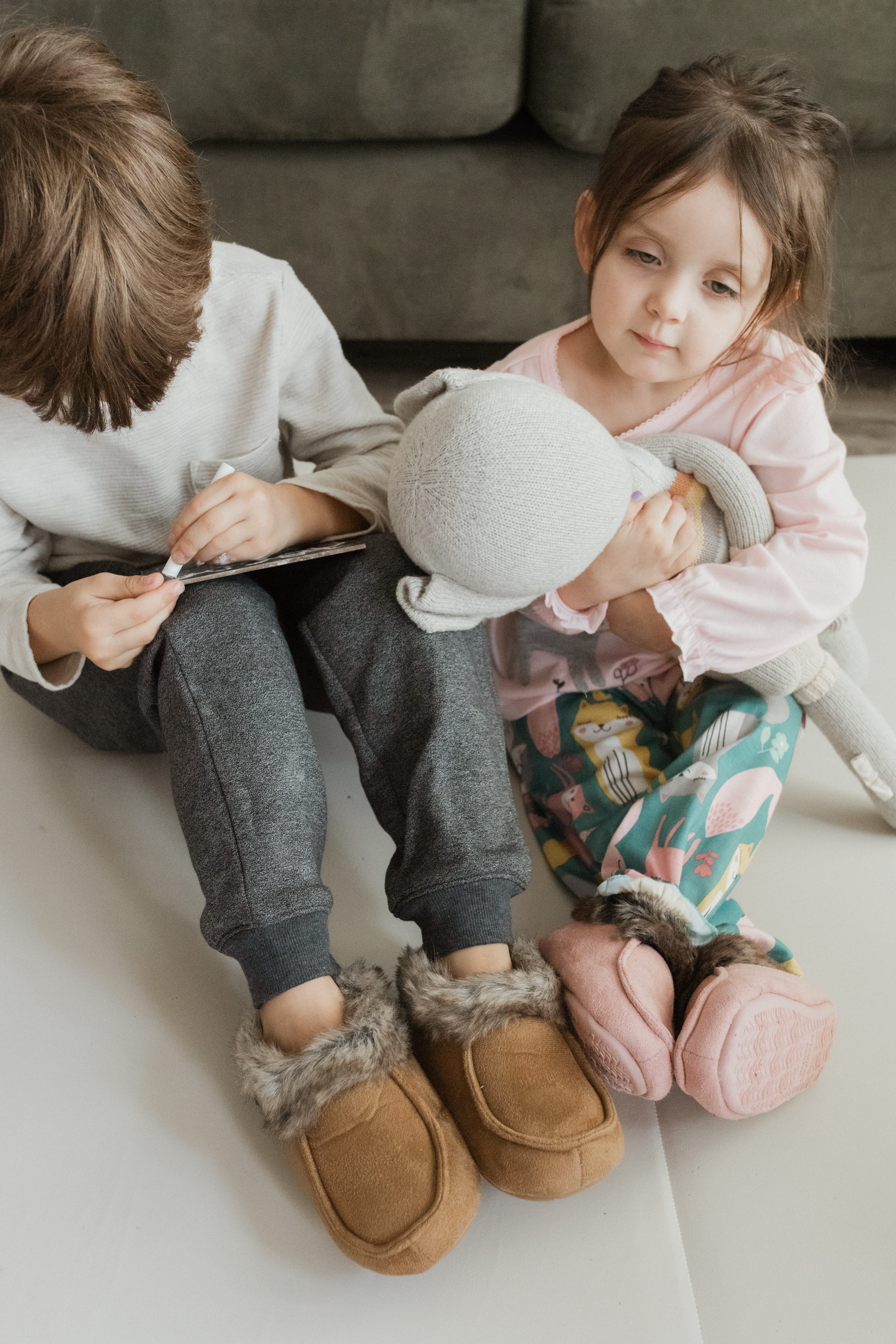 EverFoams Kids' Suede Boot Slippers
