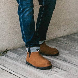 Men's Micro Suede Hi-Top Slippers