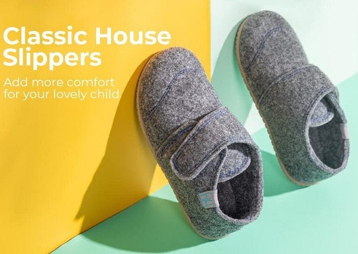VeraCosy Unisex Boys Girls Wool Felt Slippers