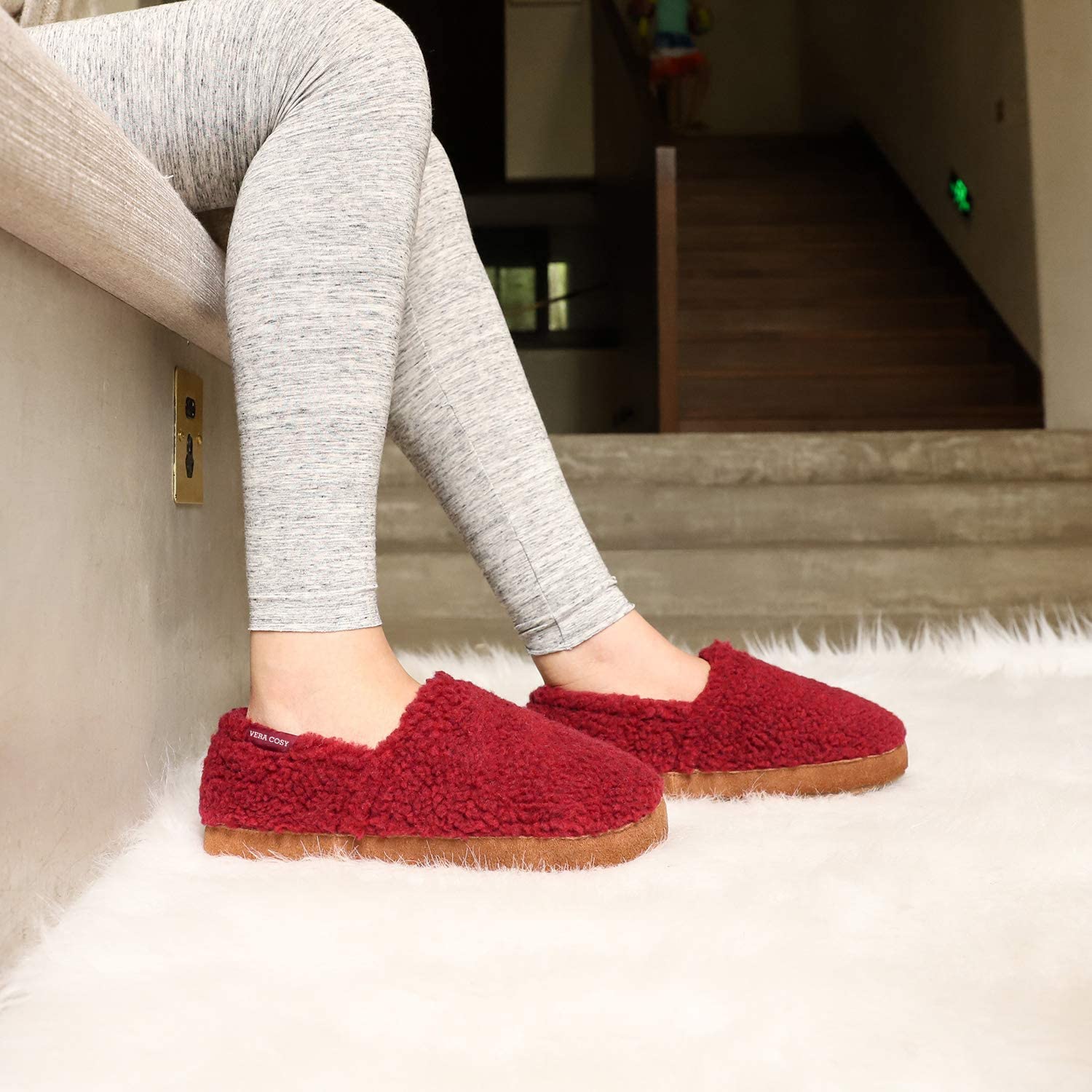 Ladies' EverFoams Cotton Knit Loafers Slippers