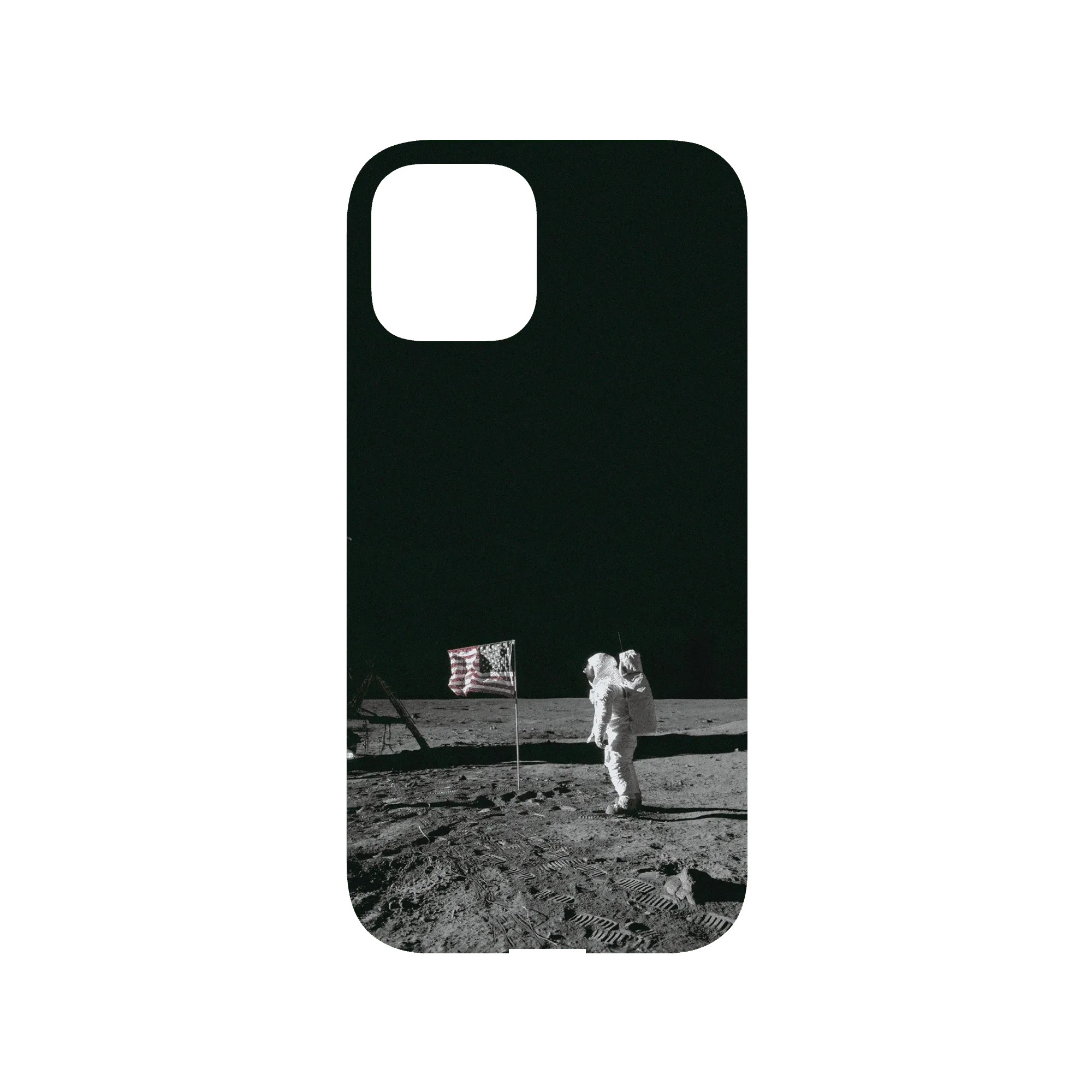 Cosmos Mod NX (MagSafe compatible) iPhone 12 Case - Apollo 11 - Astronaut Aldrin On The Moon Backplate
