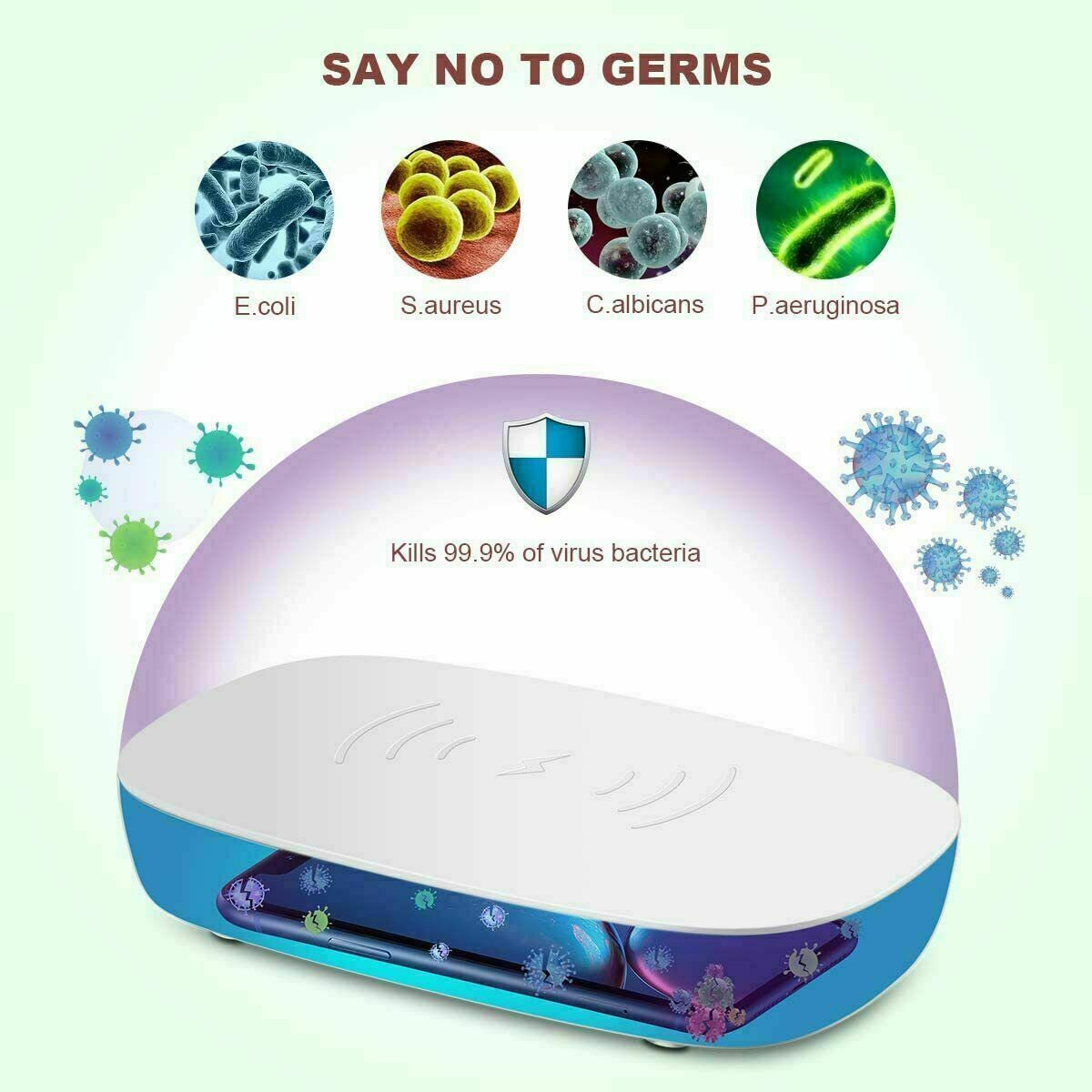UV Multi-Functional Sanitizer Cell Phone Clean Wireless Charger Disinfection Phone Case