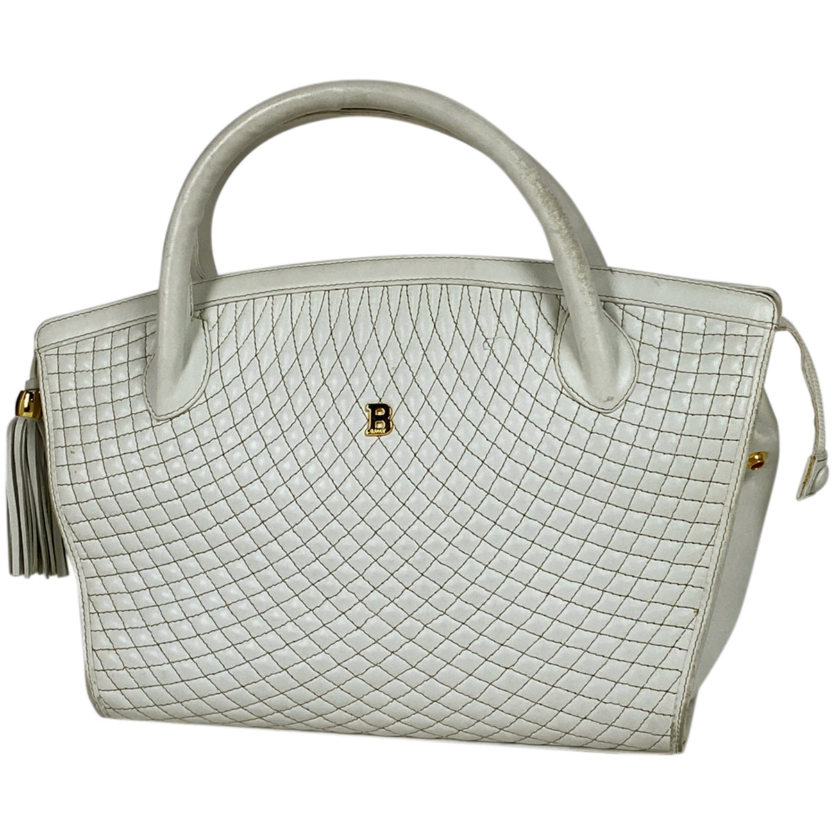 バリー ロゴ ハンドバッグ フリンジ タッセル ハンドバッグ レザー  