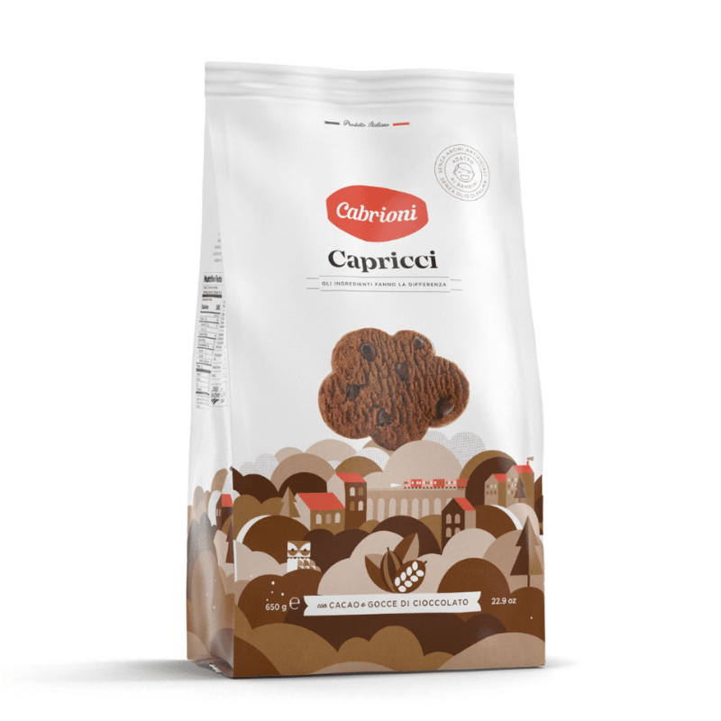 Cabrioni Capricci Chocolate Cookies with Chocolate Drops, 22.9 oz