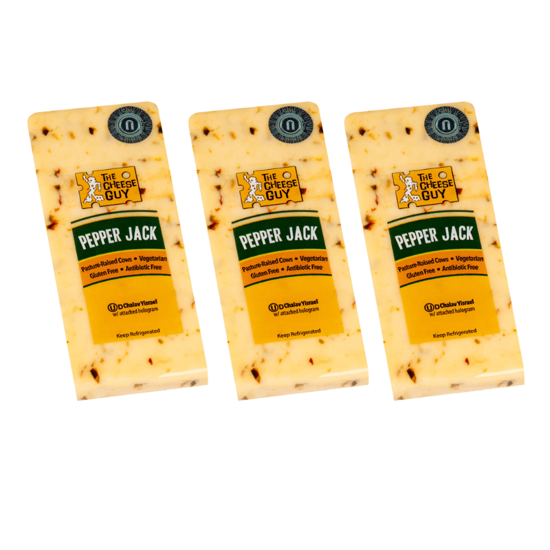 The Cheese Guy Kosher Pepper Jack Cheese, 6.4 oz [Pack of 3]