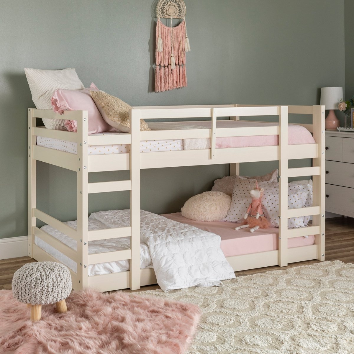 Cottage Jr. Twin Over Twin Solid Wood Bunk Bed