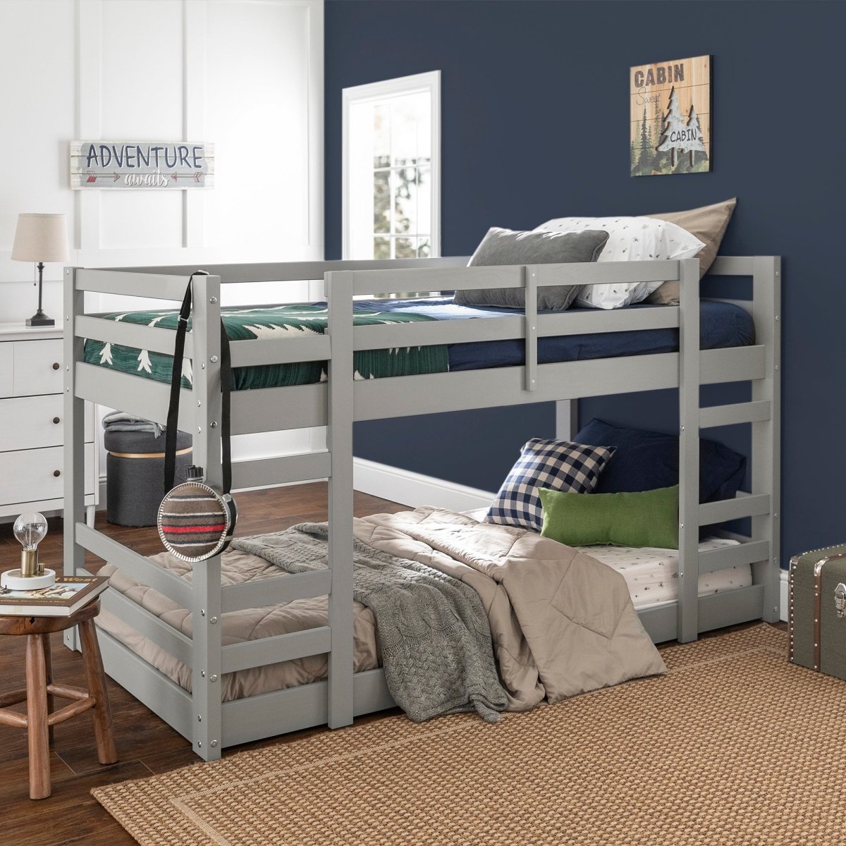 Cottage Jr. Twin Over Twin Solid Wood Bunk Bed