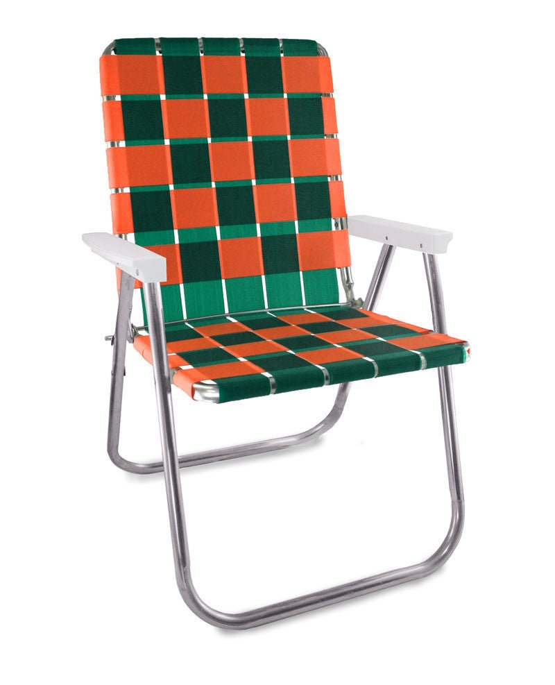 Green & Orange Classic Lawn Chair