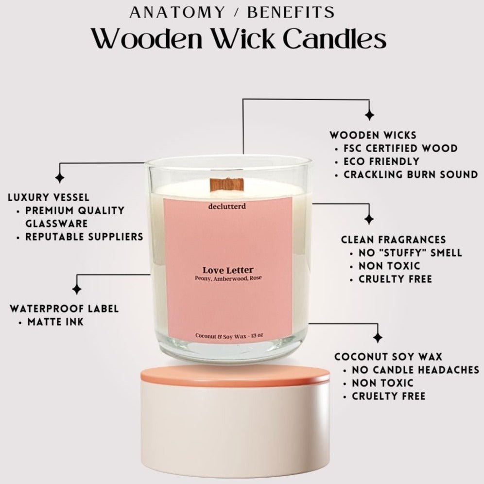 Love Letter Wood Wick Candle