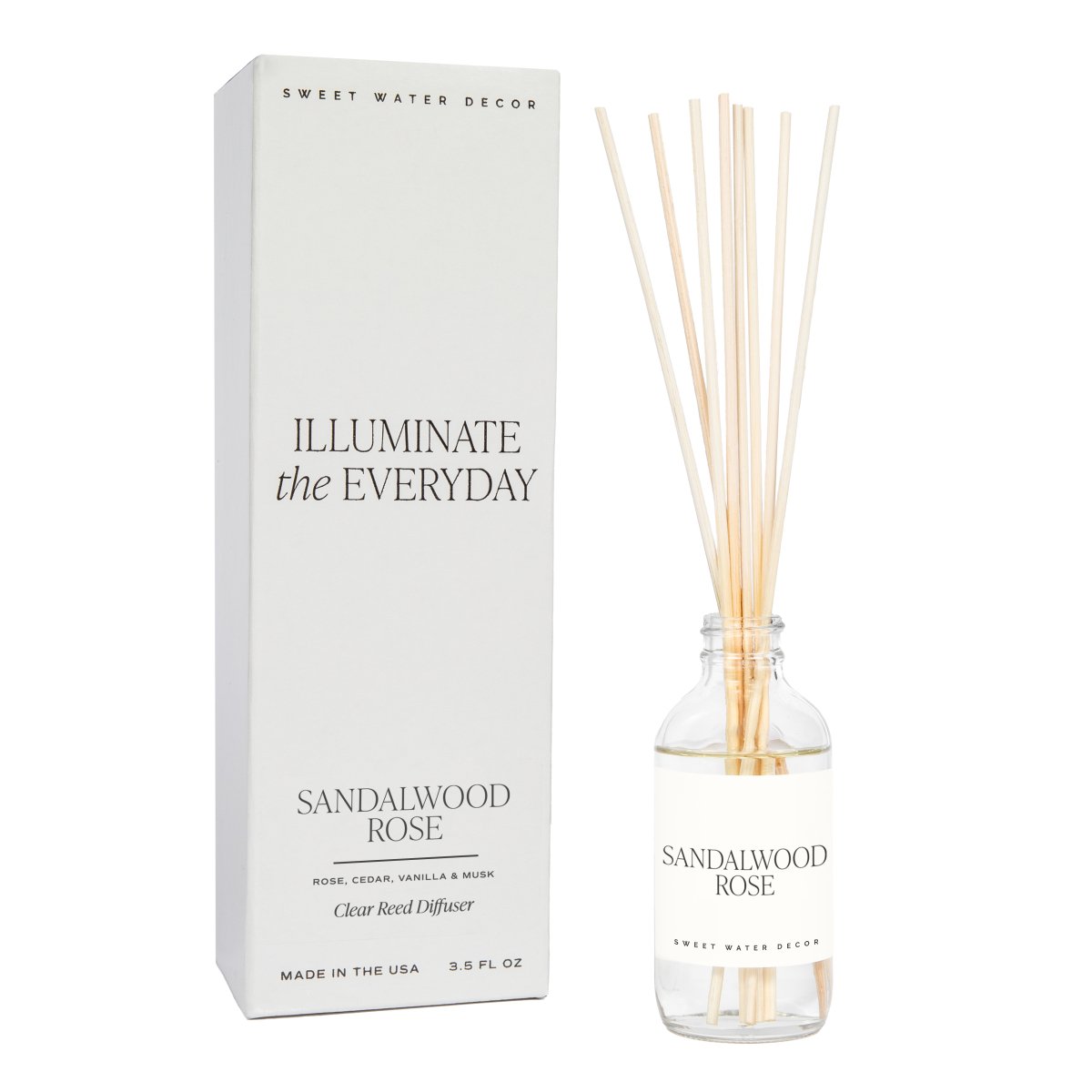 Sandalwood Rose Clear Reed Diffuser