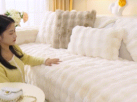 Rabbit Plush Sofa Cover