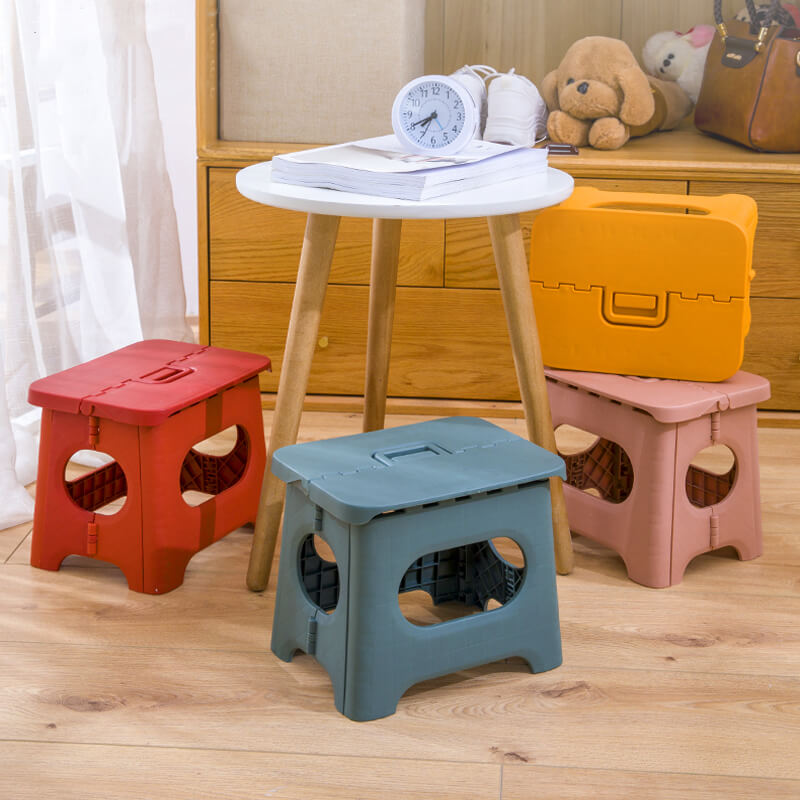 Folding Step Stool folded with handle