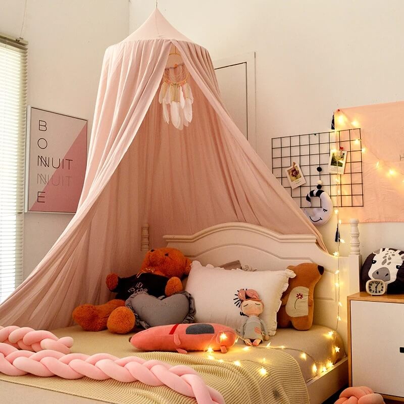 Children's Blackout Bed Canopy Light Pink