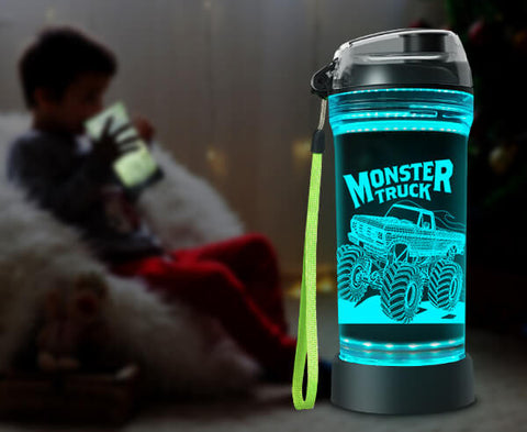monster truck water bottle