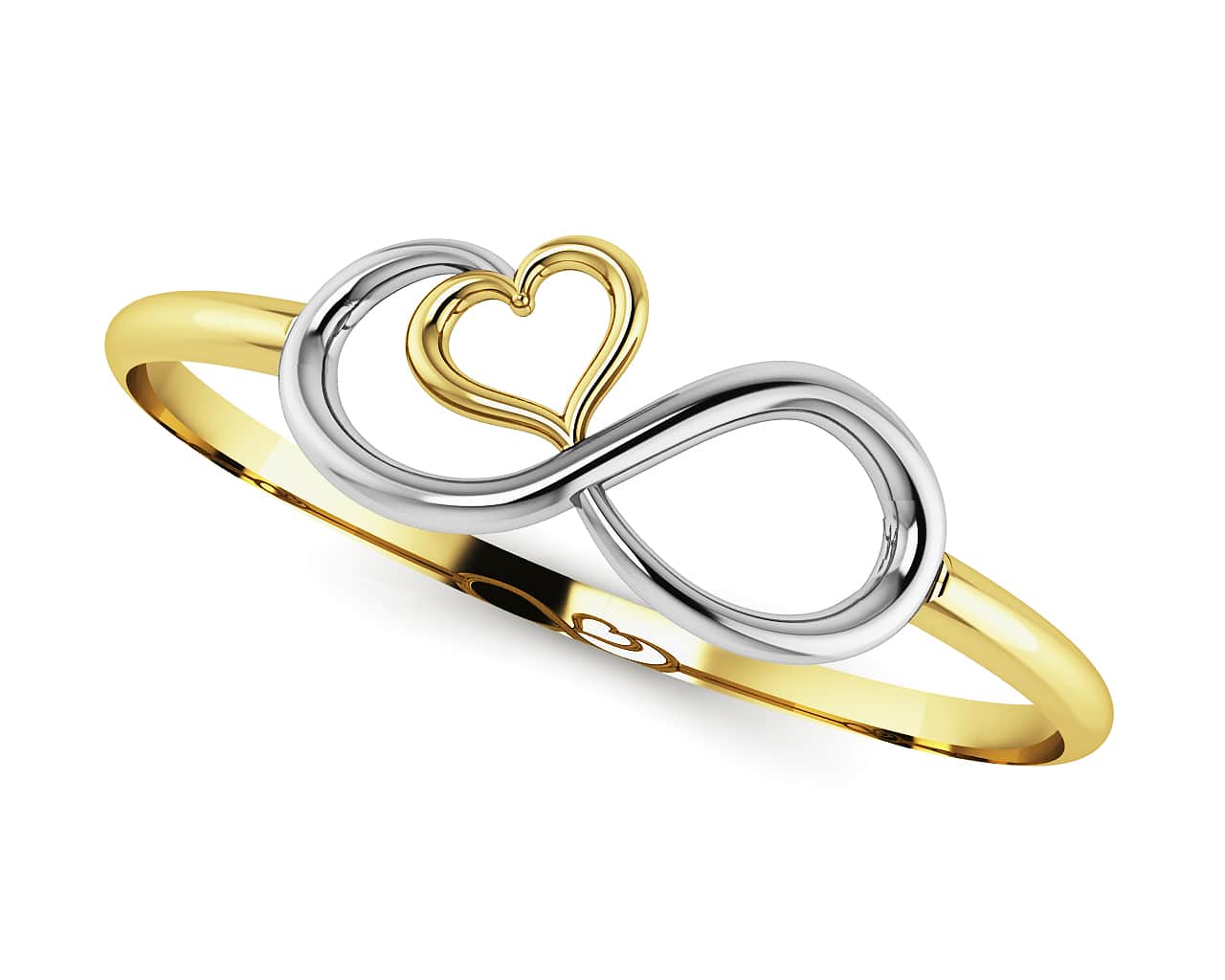Infinite Love Heart Bangle Bracelet