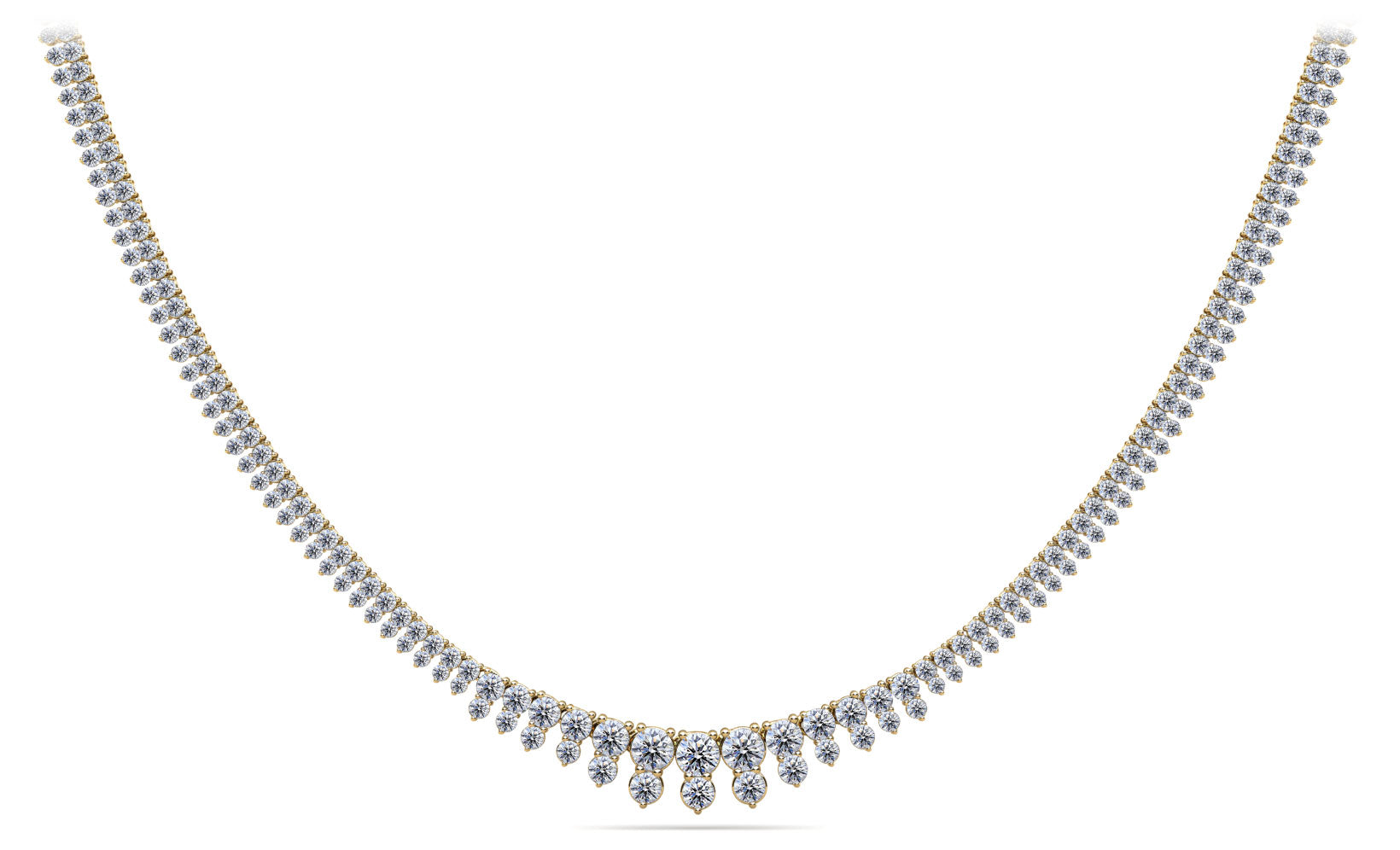 Graduated Brilliant Arrangement Lab-Grown Diamond Necklace
