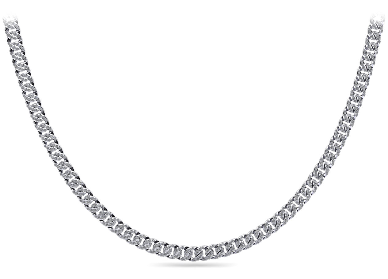 Overlapping Link Lab-Grown Diamond Necklace