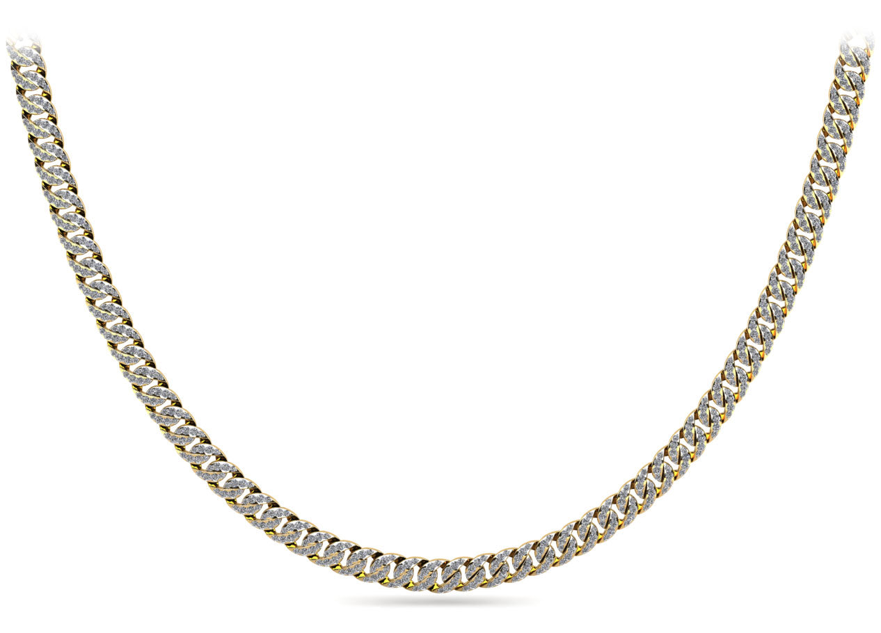 Overlapping Link Lab-Grown Diamond Necklace