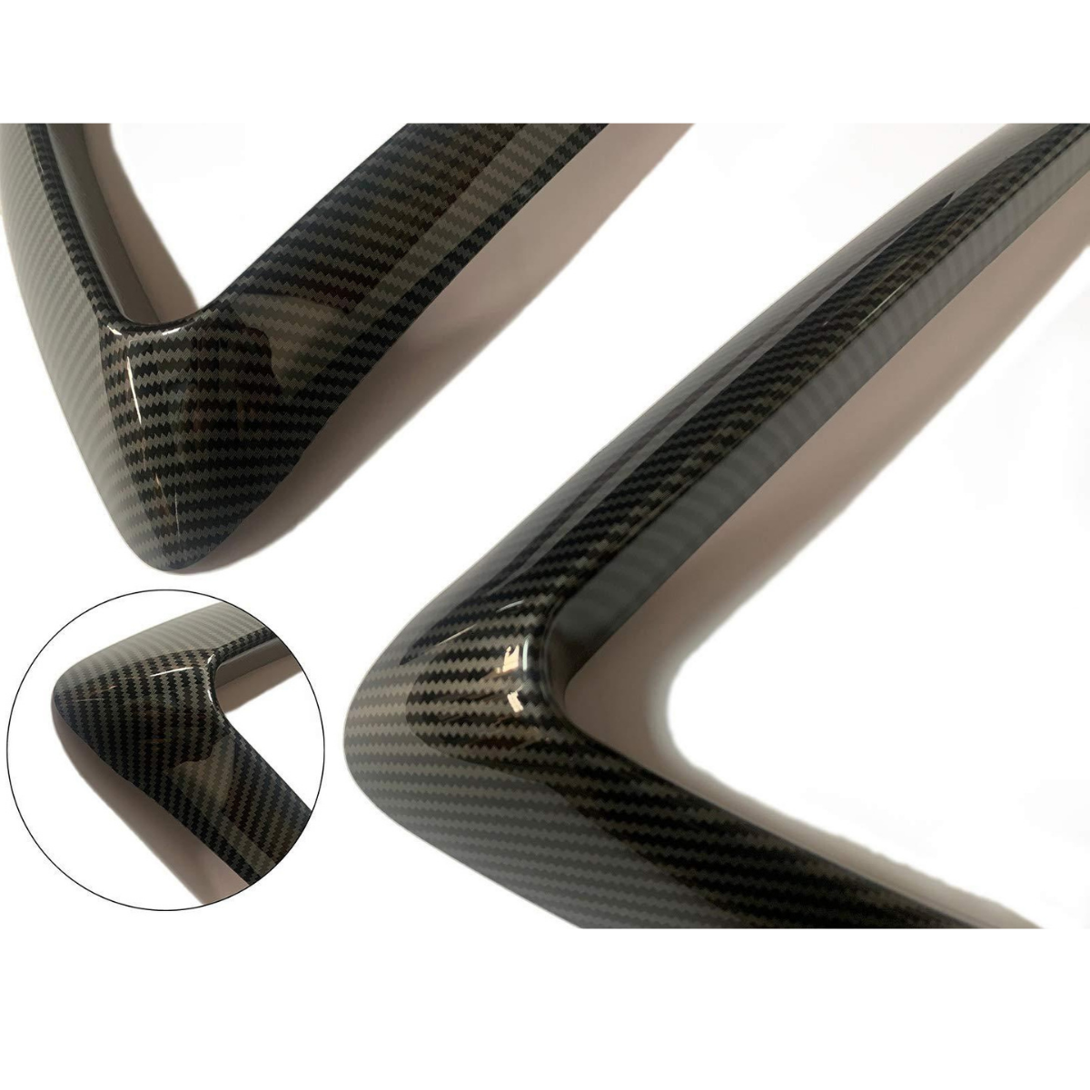 Front Fog Light Cover Trim [Black & Carbon Fiber] | Tesla Model Y (2020-2023)