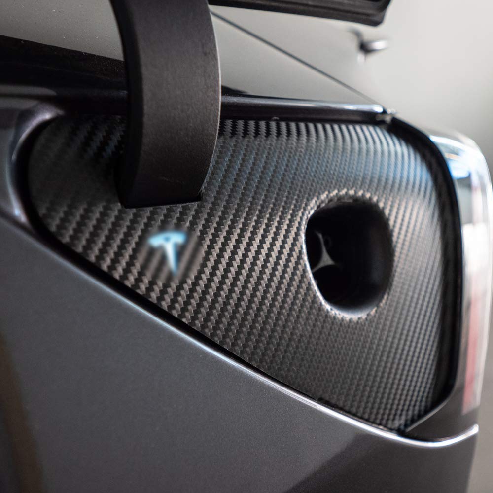 Carbon Fiber Charging Port Wrap | Tesla Model 3