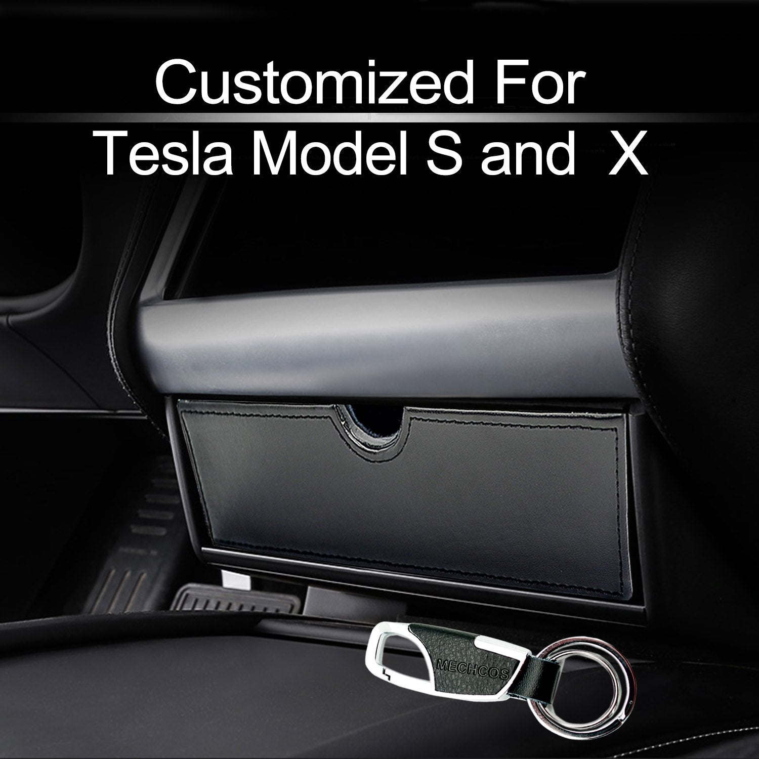 Center Console Drawer Storage (Black) | Tesla Model X & S