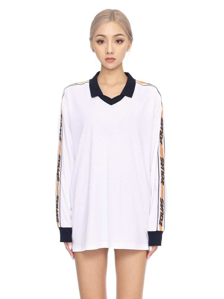 白色长袖polo衫(unisex)