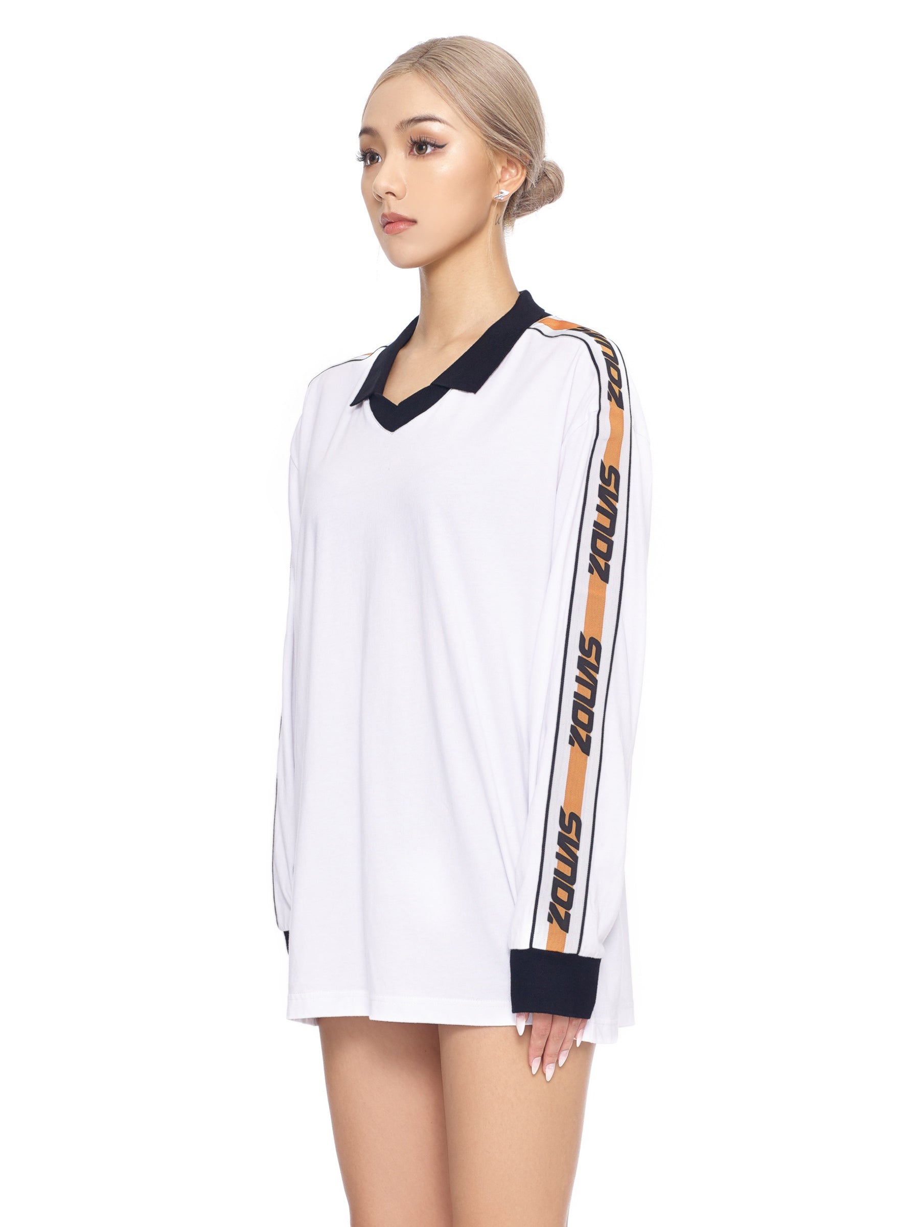 白色长袖polo衫(unisex)