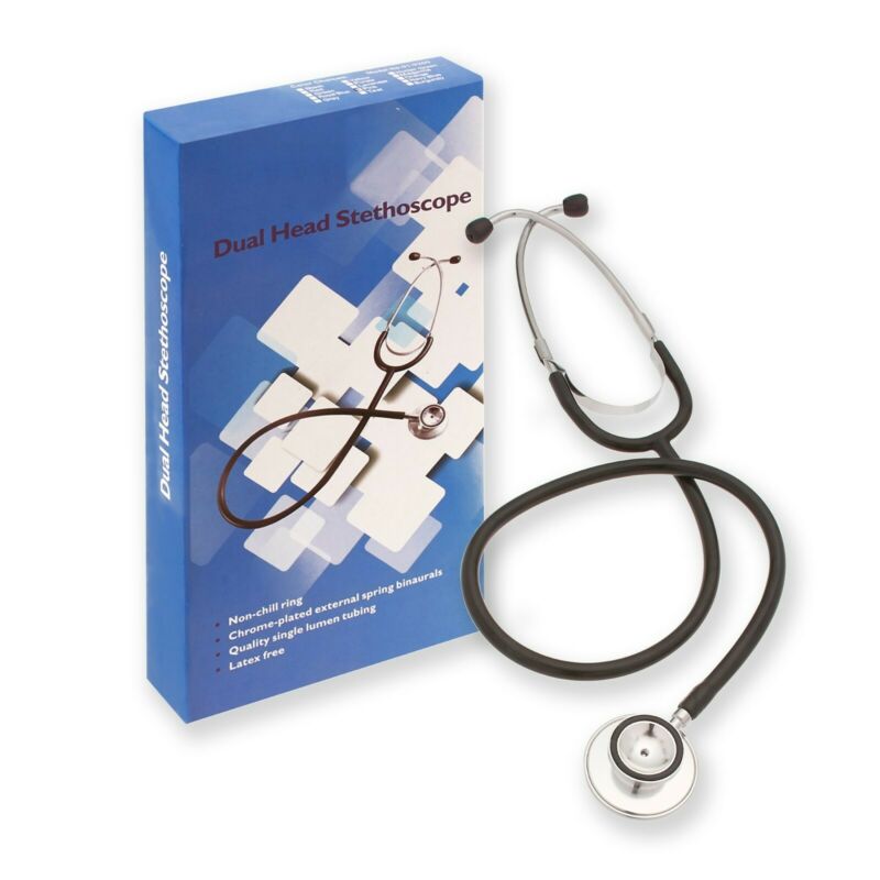 Pro Double Dual Head Stethoscope Doctor Nurse Medical Healthcare