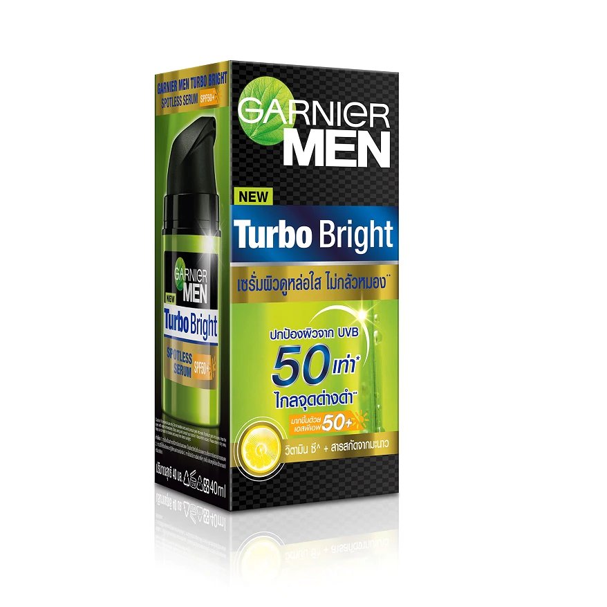 Garnier Men Turbo Bright Oil Control Spotless Serum SPF50 Pack of 2