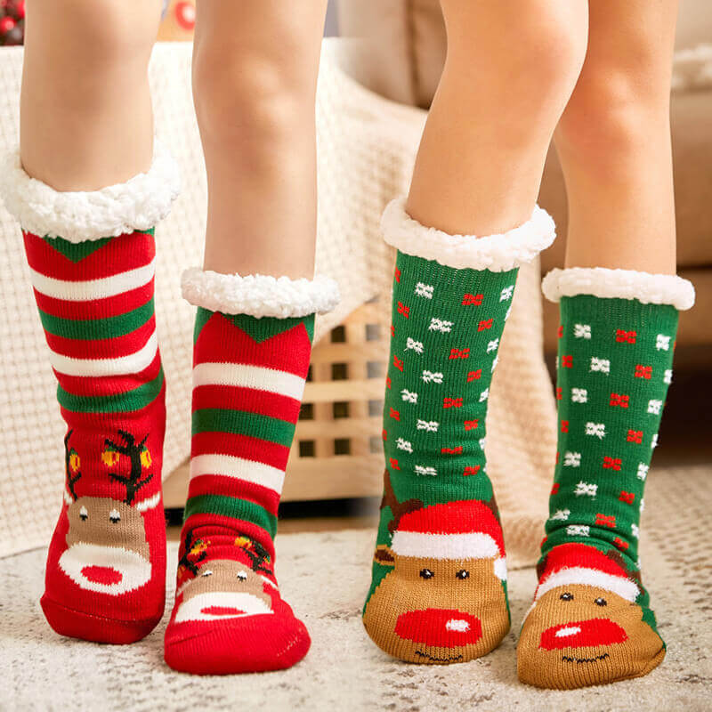 Extra-warm Fleece Indoor Christmas Slipper Socks for Women – LoveStyle