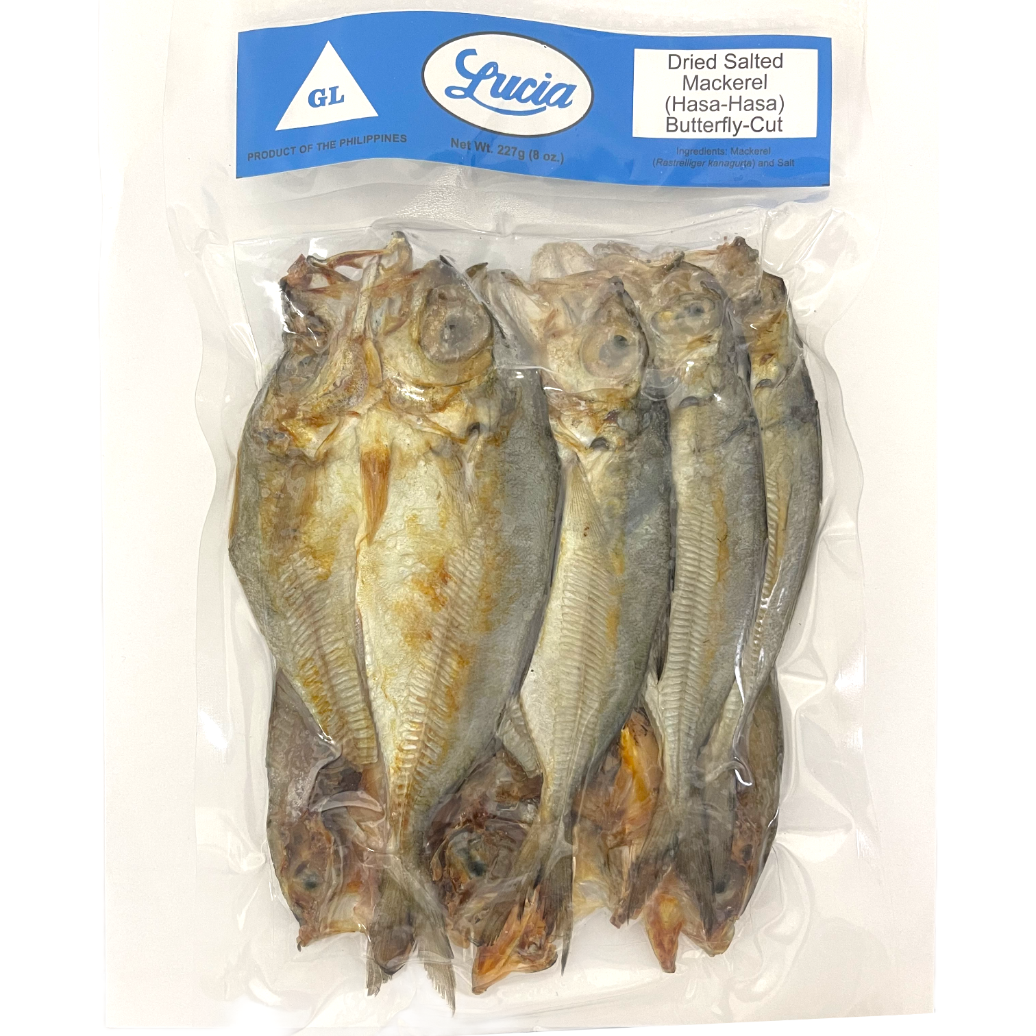 Lucia - Dried Salted Mackerel (HASA-HASA) Butterfly-Cut 8 OZ