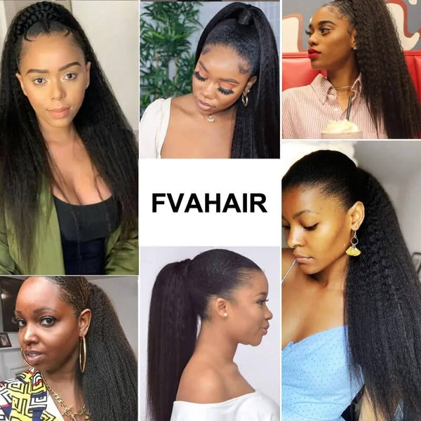 FAVHAIR-KINKY-STRAIGHT-PONYTAIL-MODEL-SHOW