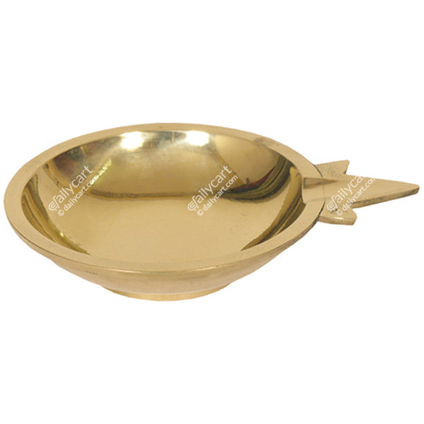 Brass Diya - Plain, 3.5